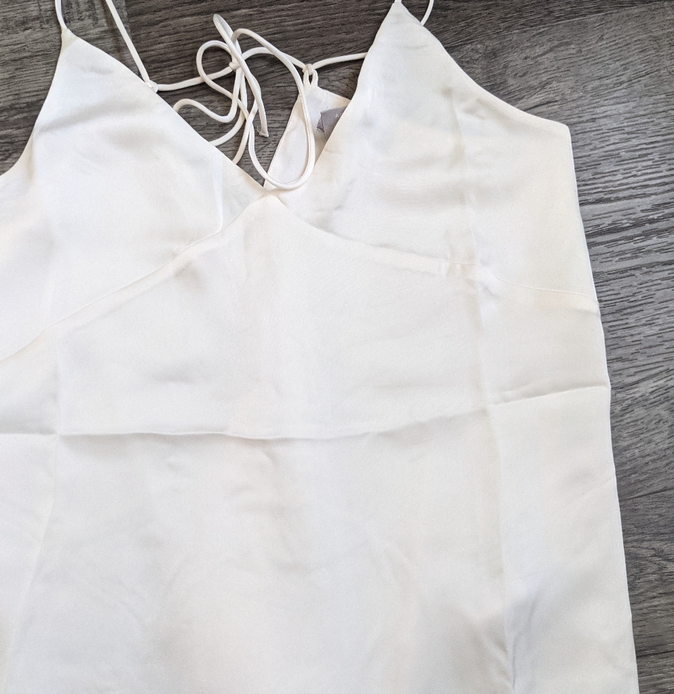 Ivory Satin Tank - Picture 2 of 6